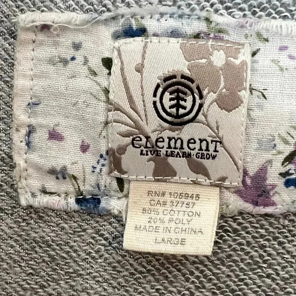 Element gray sweater Size large Excellent - Picture 4 of 9